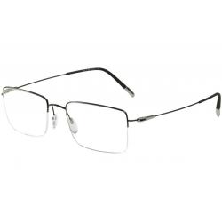Silhouette Men's Eyeglasses Dynamics Colorwave Nylor 5497 Half Rim Optical Frame - Black/Silver   9040 - Lens 51 Bridge 19 Temple 140mm