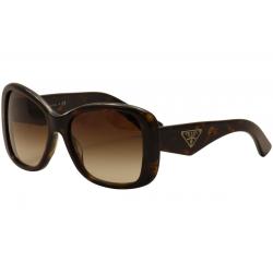 Prada Women's Triangle SPR32P SPR/32P Fashion Sunglasses - Havana/Brown Gradient   2AU6S1 - Lens 57 Bridge 17 Temple 140mm