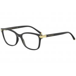 Dolce & Gabbana Women's Eyeglasses D&G DG5036 DG/5036 Full Rim Optical Frame - Black/Gold   501 - Lens 53 Bridge 17 B 40.2 ED 58.9 Temple 140mm