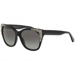 Coach Women's HC8244 HC/8244 Fashion Square Sunglasses - Solid Black/Grey Gradient   500211 - Lens 56 Bridge 17 Temple 140mm