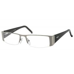 Tuscany Men's Eyeglasses 499 Half Rim Optical Frame - Gunmetal   05 - Lens 53 Bridge 17 Temple 140mm