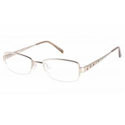 Aristar By Charmant Women's Eyeglasses AR16324 AR/16324 Half Rim Optical Frame - Gold - Lens 49 Bridge 18 Temple 135mm