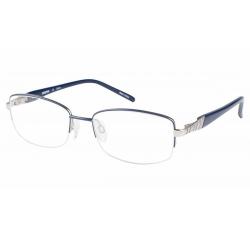 Aristar By Charmant Women's Eyeglasses AR16366 AR/16366 Half Rim Optical Frame - Blue - Lens 54 Bridge 17 Temple 135mm