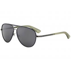 Superdry Men's SDS Milton Fashion Pilot Sunglasses - Gunmetal Navy/Grey   205 - Lens 61 Bridge 13 Temple 142mm