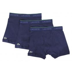 Lacoste Men's 3 Pc Essentials Solid Knit Boxer Briefs Underwear - Navy - Large