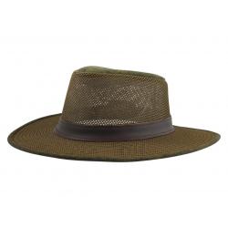 Henschel Men's Adventurer Mesh Breezer Safari Hat - Distressed Gold - Small