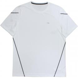 Calvin Klein Men's Adaptive Taped Striped Performance Short Sleeve Shirt - White - X Large