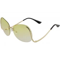 Yaaas! Women's 6630 A Gold Fashion Round Sunglasses - Gold/Yellow   C - Medium Fit