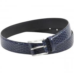 Stacy Adams Men's Basket Weave Embossed Genuine Leather Belt - Blue - 32