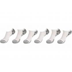 Skechers Boy's 6 Pairs Arch Support Low Cut Socks - White/Black - 9 11 Fits 4 9.5