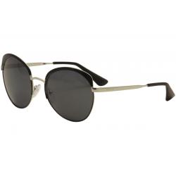 Prada Women's SPR54S SPR/54S Fashion Sunglasses - Black Silver/Grey Polarized Lens    142 856 - Lens 59 Bridge 20 Temple 140mm
