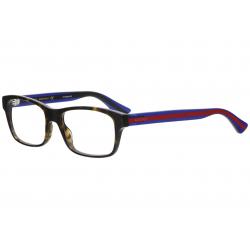 Gucci Men's Eyeglasses GG0006O GG/0006/O Full Rim Optical Frame - Havana/Blue/Red   007 - Lens 55 Bridge 18 Temple 145mm