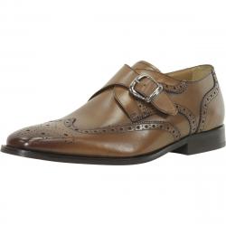 Florsheim Men's Sabato Wingtip Monk Strap Oxfords Shoes - Cognac - 8.5 D(M) US