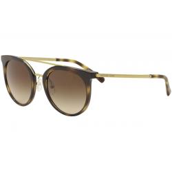 Michael Kors Women's Ila MK2056 MK/2056 Round Sunglasses - Dark Tortoise Gold/Brown Smoke Gradient   327013 -  Lens 50 Bridge 21 Temple 140mm