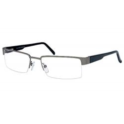 Tuscany Men's Eyeglasses 469 Half Rim Optical Frame - Gunmetal   05 - Lens 54 Bridge 19 Temple 145mm