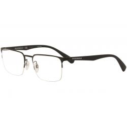 Emporio Armani Men's Eyeglasses EA1062 EA/1062 Half Rim Optical Frame - Matte Black   3001 - Lens 55 Bridge 19 Temple 145mm