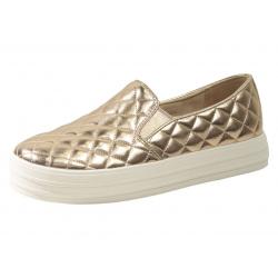 Skechers Women's Double Up Duvet Memory Foam Loafers Shoes - Rose Gold - 10 B(M) US