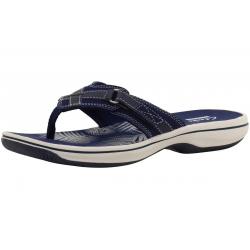 Clarks Women's Breeze Sea Flip Flop Sandals Shoes - Blue - 7 B(M) US