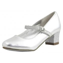 Nine West Little/Big Girl's Patrece Mary Janes Shoes - Silver - 1.5 M US Little Kid