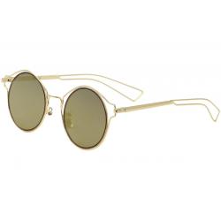 Yaaas! Women's 6642 Fashion Round Sunglasses - Gold/Gold Mirror   D - Lens 51 Bridge 19 Temple 140mm