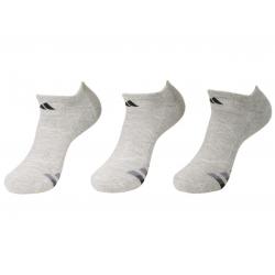 Adidas Men's 3 Pc Climalite No Show Compression Socks - Heathered Light Onix/Black/Granite/Tech Grey - Fits 6 12
