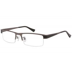 Tuscany Men's Eyeglasses 546 Half Rim Optical Frame - Gunmetal   05 - Lens 56 Bridge 19 Temple 145mm