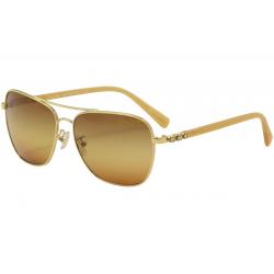Coach Women's HC7073B HC/7073/B Pilot Sunglasses - Gold Amber/Brown Orange Triple Gradient   9305W8 - Lens 59 Bridge 14 Temple 140mm