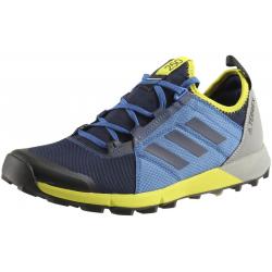 Adidas Men's Terrex Agravic Speed Trail Running Sneakers Shoes - Collegiate Navy/Core Blue/Unity Lime - 8 D(M) US