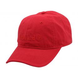 Timberland Men's Southport Beach Cotton Strapback Baseball Cap Hat - Tango Red - One Size Fits Most