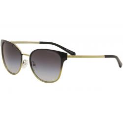 Michael Kors Women's Tia MK1022 MK/1022 Square Sunglasses - Black Gradient Gold/Gray Gradient   118111  - Lens 54 Bridge 17 Temple 140mm