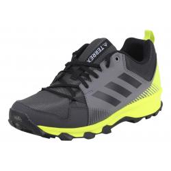 Adidas Men's Tracerocker Trail Running Sneakers Shoes - Grey Four/Black/Semi Solar Yellow - 9.5 D(M) US