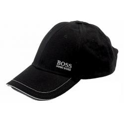 Hugo Boss Cap 1 Cotton Strapback Baseball Cap Hat (One Size Fits Most) - Black