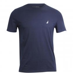 Nautica Men's Solid Short Sleeve Crew Neck Cotton T Shirt - Navy - Medium