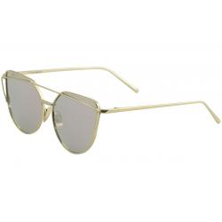 Yaaas! Women's 6627 Fashion Cateye Sunglasses - Gold/Pink Flash   C - Medium Fit