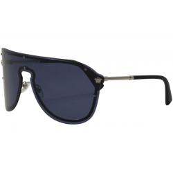 Versace Women's VE2180 VE/2180 Shield Sunglasses - Silver Blue   1000/80  - Lens 44 Bridge 00 Temple 125mm
