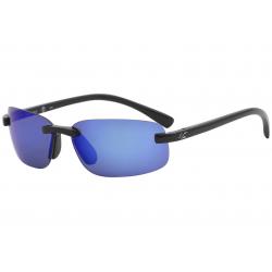 Kaenon Polarized Coto S Black Fashion Rectangle Sunglasses 57mm - Black/Polarized Green Blue Mirror   G12 - Lens 57 Bridge 16 B 36 Temple 135mm