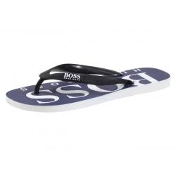 Hugo Boss Men's Wave Logo Flip Flops Sandals Shoes - Dark Blue - 12 13 D(M) US
