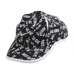 Nike Infant/Toddler/Little Kid's Aerobill Strapback Baseball Cap Hat - Black/White Just Do It Print - 2/4T