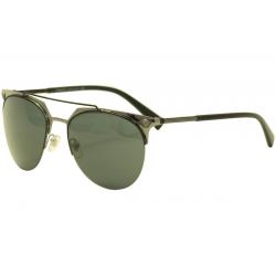Versace Men's 2181 Round Sunglasses - Matte Black/Gunmetal   1001/87  - Lens 57 Bridge 18 Temple 140mm