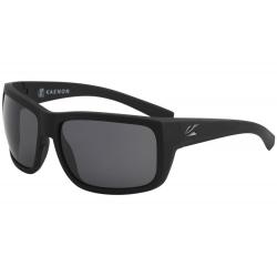 Kaenon Men's Redwood Fashion Wrap Polarized Sunglasses - Matte Black Grip Gunmetal/Polarized Grey   G12 - Lens 64 Bridge 18 B 44 Temple 125mm