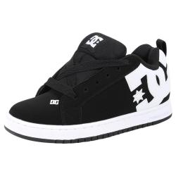 DC Shoes Men's Court Graffik Skateboarding Sneakers Shoes - Black Suede - 10 D(M) US