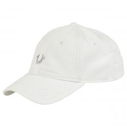 True Religion Men's Core Logo Baseball Cap Hat - White/Silver - One Size Fits Most