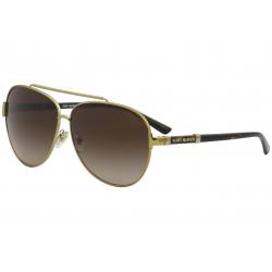 Tory Burch Women's TY6056 TY/6056 Fashion Pilot Sunglasses - Gold/Brown Gradient   3160/13 - Lens 59 Bridge 10 B 51.1 ED 66.0 Temple 135mm