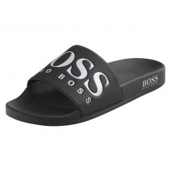 Hugo Boss Men's Solar Slides Sandals Shoes - Black - 7 D(M) US