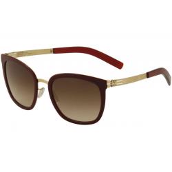 Ic! Berlin Women's Maira B. Square Fashion Sunglasses - Red Gold/Brown Pink Gradient  -  Lens 52 Bridge 21 Temple 145mm