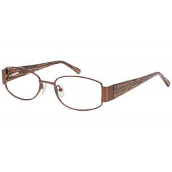 Bocci Women's Eyeglasses 357 Full Rim Optical Frame - Brown   02 - Lens 52 Bridge 18 Temple 140mm