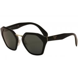 Prada Women's PR 04TS PR 04/TS Fashion Sunglasses -  Black Gold/Grey    1AB1A1 -  Lens 55 Bridge 23 Temple 140mm
