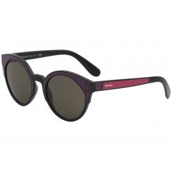 Prada Women's SPR03U SPR/03U Fashion Round Sunglasses - Black - Lens 53 Bridge 22Temple 140mm