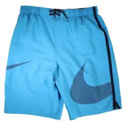 Nike Men's Macro Swoosh Diverge 11 Inch Trunks Swimwear - Light Blue Fury - Small