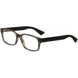 Gucci Men's Eyeglasses GG00120 GG/00120 Full Rim Optical Frame - Grey/Black Transparent   003 -  Lens 54 Bridge 18 Temple 145mm